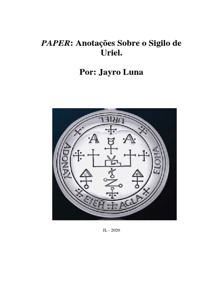 Anotacoes Sobre o Sigilo de Uriel | PDF | Nomes de Deus no judaísmo |  Religião e crença, image size:768x1024