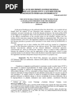 Lumea Iovr Din Primul Război Mondial. O Prioritate Legislativă A Autorităților Românești În Perioada Interbelică?