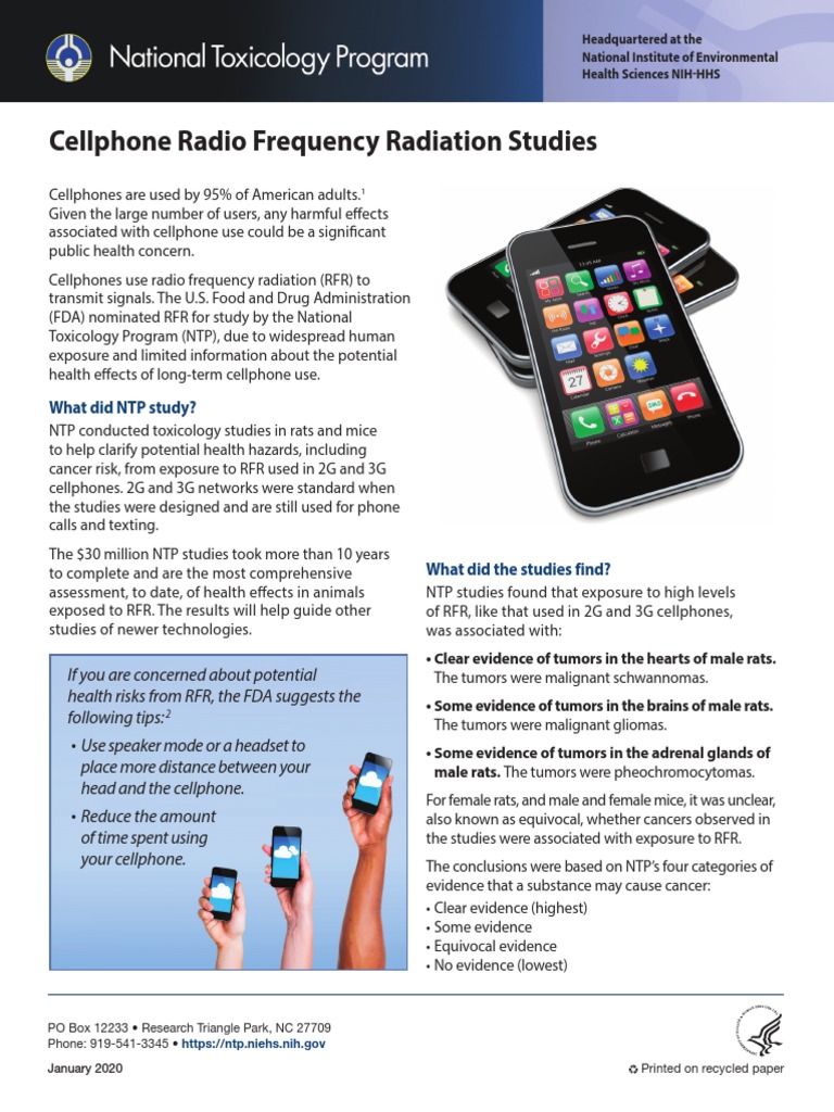 Cell Phone Radiofrequency Radiation Studies 508 PDF Mobile Phones
