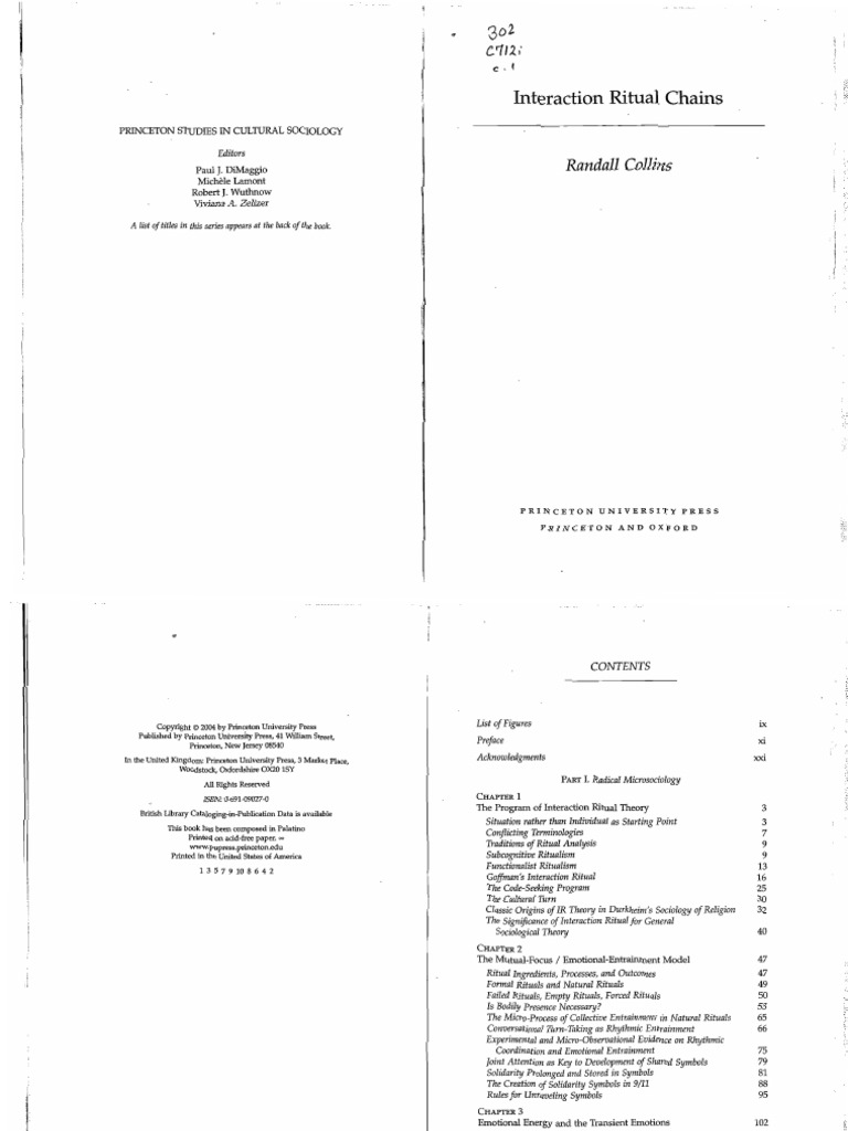 Randall Collins Interaction Ritual Chains 2004 Pdf Pdf