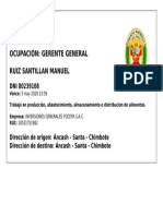 Pase vehicular gerente general