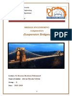 Suspension Bridges: Bridge Engineering Assignment (1)