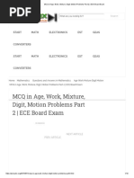 MCQ in Age, Work, Mixture, Digit, Motion Problems Part 2 - ECE Board Exam