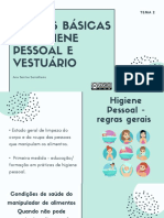 Regras básicas de higiene pessoal e vestuário para manipulação de alimentos