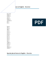 Singular of Nouns in English - Exercise