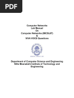 Computer Networks Lab Manual On Computer Networks (08CSL67) & VIVA VOCE Questions