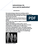 "Micropaleontology: Its Importance and Its Application": Micropalaeontology