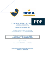 Presupuesto Boca Juniors 2018-2019