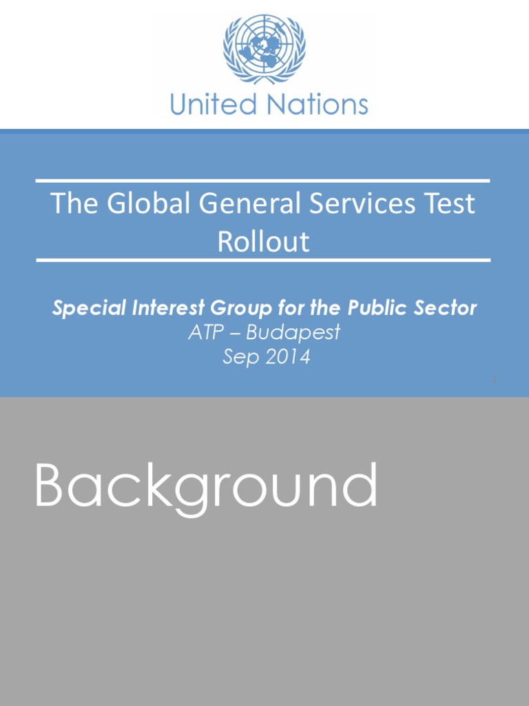 Global General Services Test Overview | PDF | Business | Cognition