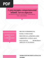 Aula 2- A Psicoterapia Comportamenal Infantil- Novos Aspecto