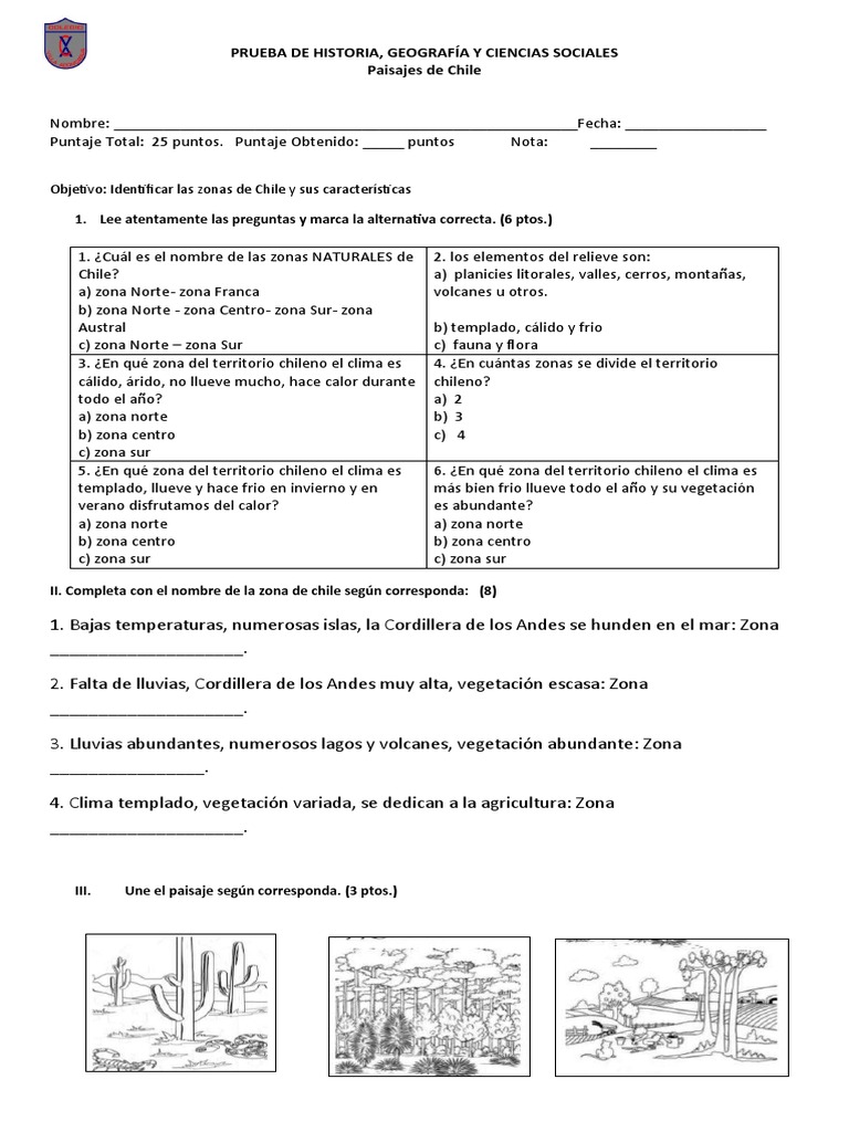 Zonas Naturales de Chile para Niños | PDF | Chile | Clima templado