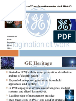 GE's Two Decades of Transformation Under Jack Welch".: Ganesh Ram Kiran Priyambad Richa Shiva