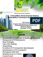 Green Metric: Ui Greenmetric World University Ranking: Sustainability in University & Quality of Education