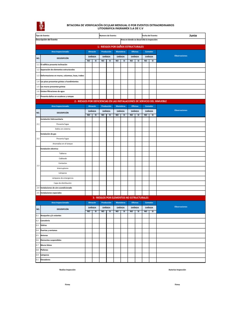 Check List Inspección Visual | PDF | Tecnología de vehículos ...