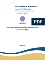 Guía para La Formulación Seguimiento y Evaluación Del POA