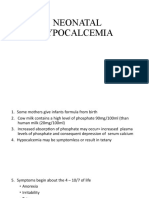 Neonatal Hypocalcemia