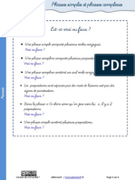 Exercices Phrase Simple Complexe