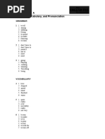 7 Answer Key A Grammar, Vocabulary, and Pronunciation