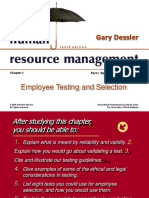 Employee Testing and Selection: Gary Dessler
