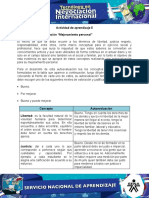 Evidencia 1 Autoevaluación Mejoramiento Personal