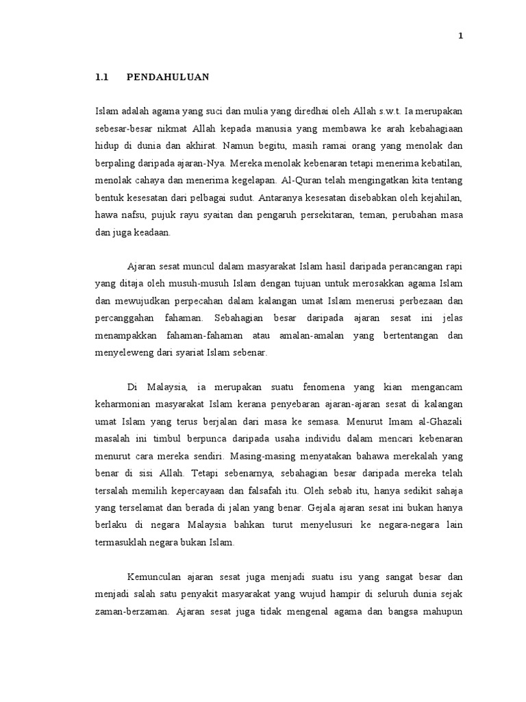 Dokumen Tips Sejarah Kemunculan Ajaran Sesat Docx