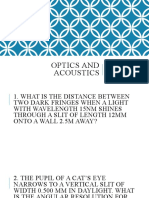 Optics and Acoustics Questions