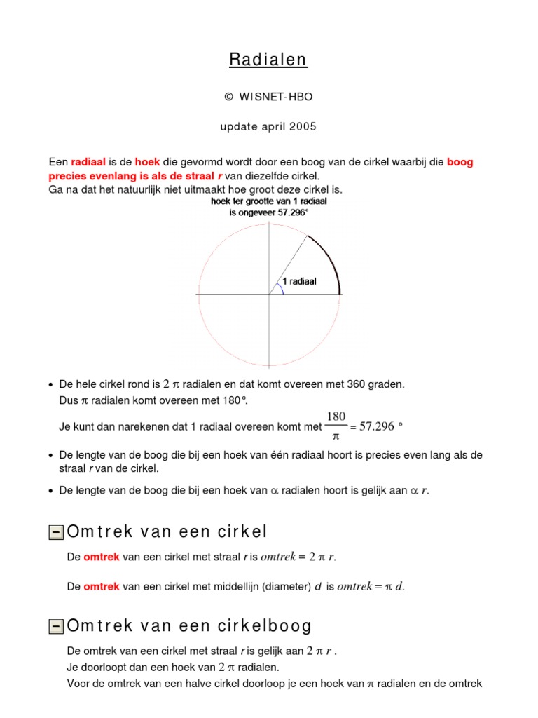 OMTREK CIRKEL BEREKENEN