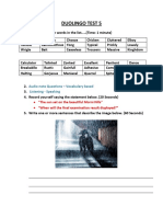 Duolingo Test 5: Audio Note Questions - Vocabulary Based Listening - Speaking