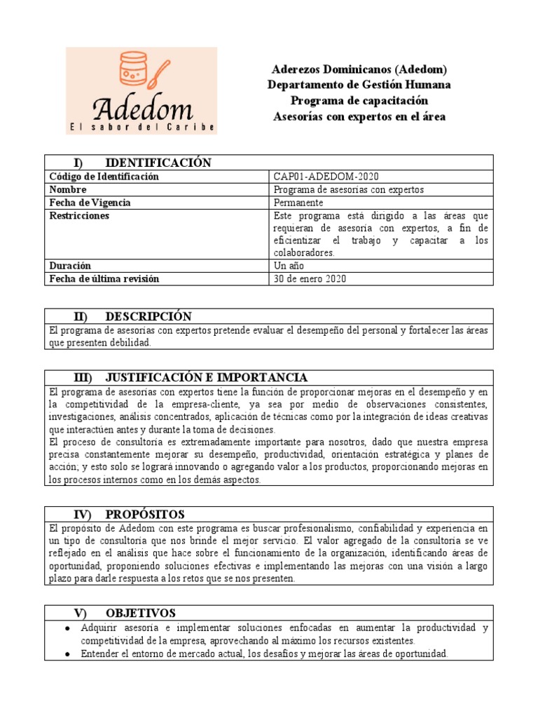 Programas de Capacitacion | PDF | Gestión de recursos humanos | Business