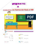 15 MATEMATICAS Ecuaciones Con Restas Hasta El 999 para Segundo de Primaria