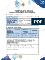 Guia de Actividades y Rúbrica de Evaluación - Ciclo Pre Tarea - Conocimientos Previos