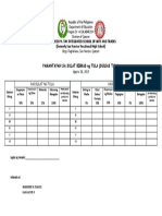 TALLY SHEET Sulkas