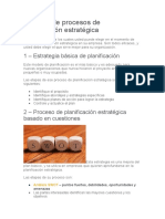 Modelos de procesos de planificación estratégica