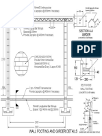 Wall Footing and Girder Details: Section A-A Girder