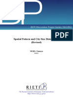Spatial Pattern and City Size Distribution (Revised) : RIETI Discussion Paper Series 18-E-053