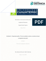 2.1. Organizador Gráfico "De Las Necesidades Sociales y Económicas Del País A La Legislación Educativa"