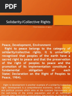 Solidarity/Collective Rights: (Third Generation of Rights)