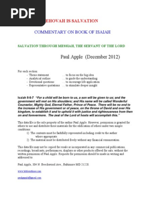 Isaiah Paul Apple Isaiah Book Of Isaiah