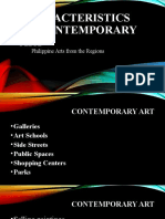 Characteristics of Contemporary ART: Philippine Arts From The Regions