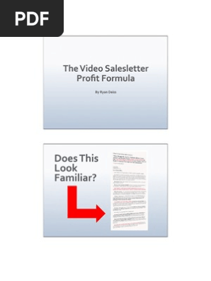 Video Sales Letter Formula