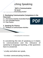 Teaching Speaking: 1. The Speaking Skill in Communication