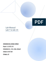 OOP Lab Manual Sections 7-14