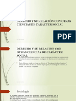 Derecho y Su Relación Con Otras Ciencias