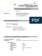 MSDS for ALSOFT V Softener