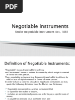 negotiable instruments