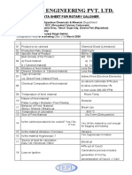 Data Sheet For Rotary Calciner - TEPL