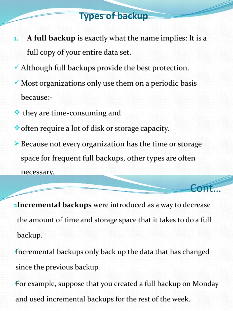 Types of Backup | PDF | Backup | Information Retrieval