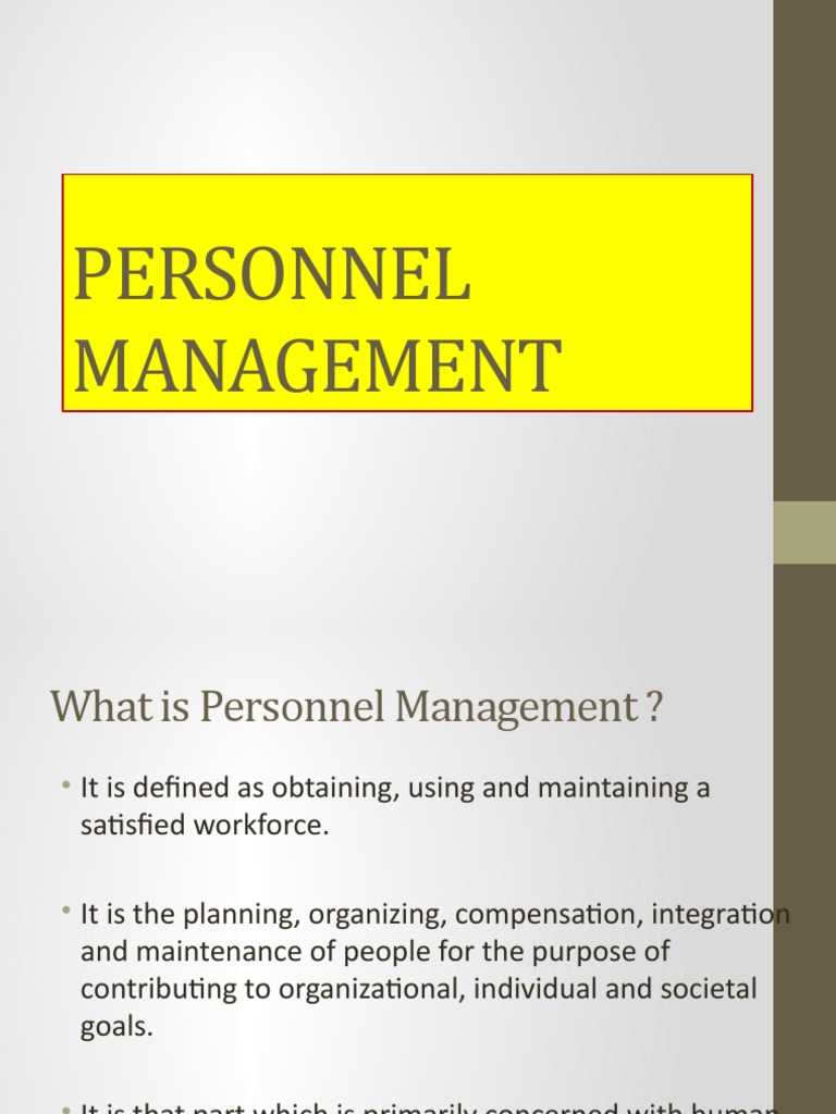 Personnel Management | PDF | Recruitment | Employment