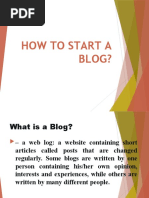 How To Start A Blog