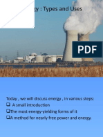 Energy Types and Uses